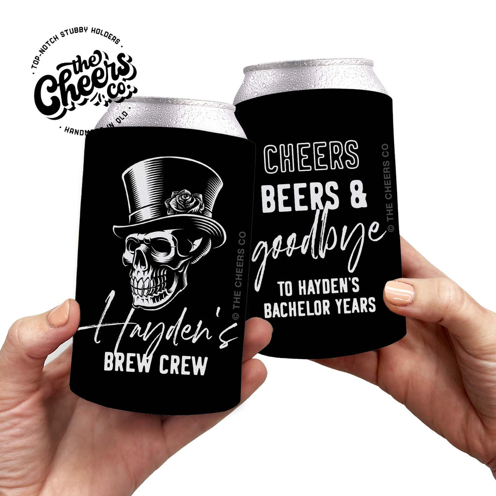 RIP Bachelor Years -- Bucks Party Personalised Stubby Holders for