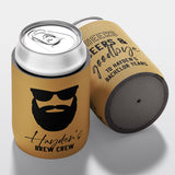 Personalised bucks party and bachelor party stubby holder, Brew Crew design, The Cheers Co Australia