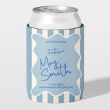 Personalised hens party stubby holder, Classic Stripe design, custom can cooler, The Cheers Co Australia, bachelorette