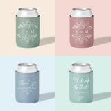 Personalised wedding stubby holder, The Botanical design, multiple colours, The Cheers Co Australia, Garden, Floral, Rustic,