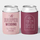 Personalised wedding stubby holder, The Editorial design, multiple colours, The Cheers Co Australia, Modern & Minimal, Bold