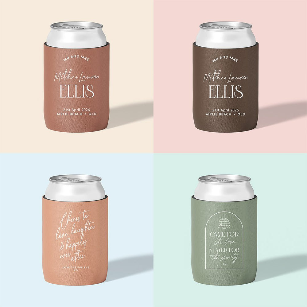 Stubby holder colour options chart, The Cheers Co