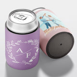 Personalised wedding stubby holder, The Wreath design, multiple colours, The Cheers Co Australia, Garden, Floral, Romance