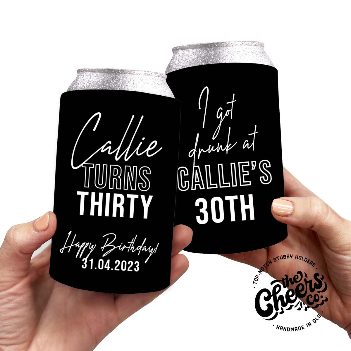 Christmas Stubby Holder Personalised, Custom Photo on Premium Beer