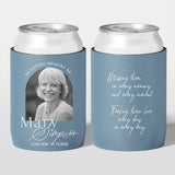 Personalised funeral stubby holder, Arch Frame design, memorial can cooler, The Cheers Co Australia