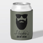 Personalised bucks party and bachelor party stubby holder, Brew Crew design, The Cheers Co Australia