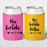 Personalised hens party stubby holder, Bride Tribe design, custom can cooler, The Cheers Co Australia, bachelorette