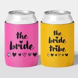 Personalised hens party stubby holder, Bride Tribe design, custom can cooler, The Cheers Co Australia, bachelorette