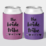 Personalised hens party stubby holder, Bride Tribe design, custom can cooler, The Cheers Co Australia, bachelorette