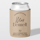 Personalised hens party stubby holder, Champagne Club design, custom can cooler, The Cheers Co Australia
