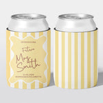 Personalised hens party stubby holder, Classic Stripe design, custom can cooler, The Cheers Co Australia, bachelorette