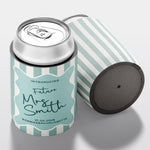 Personalised hens party stubby holder, Classic Stripe design, custom can cooler, The Cheers Co Australia, bachelorette
