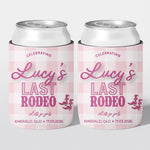 Personalised hens party stubby holder, Last Rodeo design, custom can cooler, The Cheers Co Australia, bachelorette