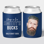 Personalised bucks party and bachelor party stubby holder, Legend design, The Cheers Co Australia