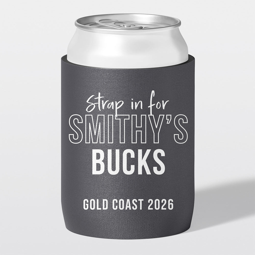 Personalised bucks party and bachelor party stubby holder, Legend design, The Cheers Co Australia