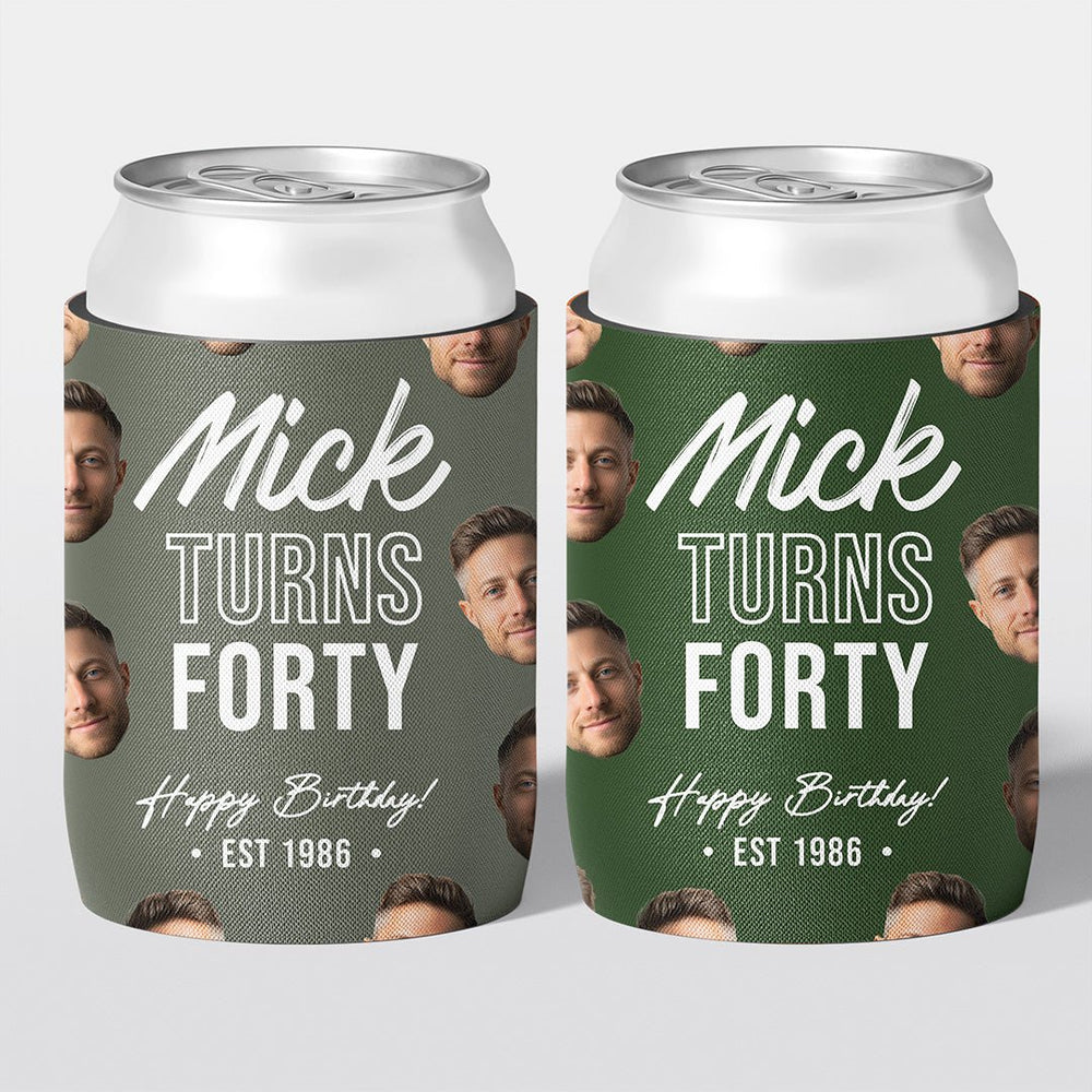 Mugshot Birthday Stubby Holders | Personalised - The Cheers Co.