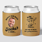 Personalised bucks party and bachelor party stubby holder, Shout Out design, The Cheers Co Australia