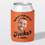 Personalised bucks party and bachelor party stubby holder, Shout Out design, The Cheers Co Australia