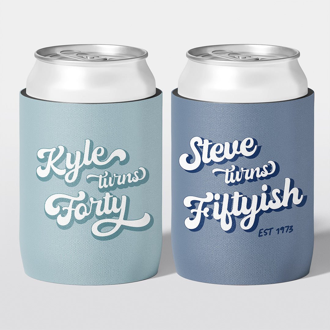 The Retro Edit... Birthday Stubby Holders | Personalised - The Cheers Co.