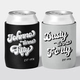 The Retro Edit... Birthday Stubby Holders | Personalised - The Cheers Co.