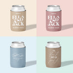 Personalised wedding stubby holder, The Block design, multiple colours, The Cheers Co Australia, Bold & Celebration