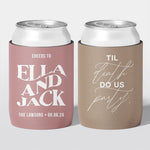Personalised wedding stubby holder, The Block design, multiple colours, The Cheers Co Australia, Bold & Celebration