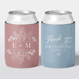 Personalised wedding stubby holder, The Botanical design, multiple colours, The Cheers Co Australia, Garden, Floral, Rustic,