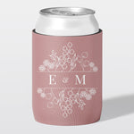 Personalised wedding stubby holder, The Botanical design, The Cheers Co Australia, dusty rose, Garden & Floral, Rustic & Boho