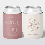Personalised wedding stubby holder, The Classic design, multiple colours, The Cheers Co Australia