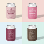 Personalised wedding stubby holder, The Editorial design, multiple colours, The Cheers Co Australia, Modern & Minimal, Bold