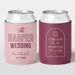 Personalised wedding stubby holder, The Editorial design, multiple colours, The Cheers Co Australia, Modern & Minimal, Bold