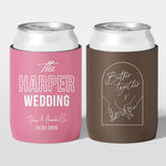 Personalised wedding stubby holder, The Editorial design, multiple colours, The Cheers Co Australia, Modern & Minimal, Bold