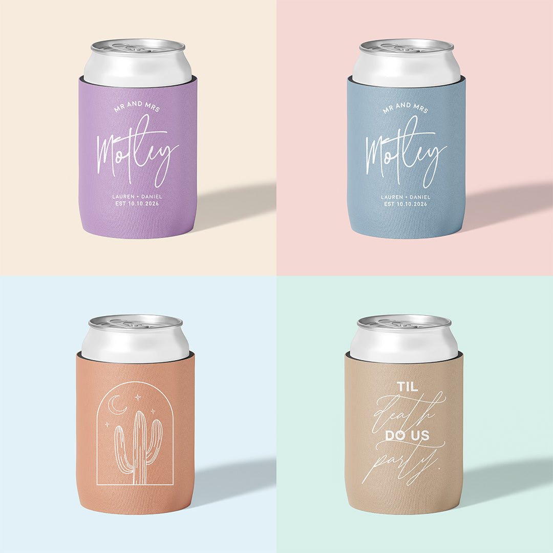 Stubby holder colour options chart, The Cheers Co