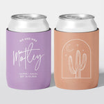 Personalised wedding stubby holder, The Flourish design, multiple colours, The Cheers Co Australia, Rustic & boho