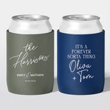 Personalised wedding stubby holder, The Grand design, multiple colours, The Cheers Co Australia