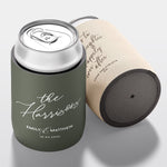 Personalised wedding stubby holder, The Grand design, multiple colours, The Cheers Co Australia