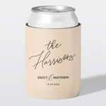 Personalised wedding stubby holder, The Grand design, beige, timeless romance, The Cheers Co Australia