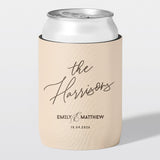 Personalised wedding stubby holder, The Grand design, beige, timeless romance, The Cheers Co Australia