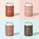 Personalised wedding stubby holder, The Knot design, multiple colours, The Cheers Co Australia, Rustic & Boho, Country