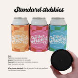 Wedding Stubby Styles, The cheers Co, standard, 5mm neoprene, australian made