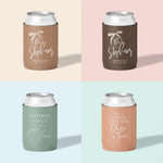 Personalised wedding stubby holder, The Ribbon design, multiple colours, The Cheers Co Australia, timeless romance