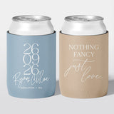 Personalised wedding stubby holder, The Stack design, multiple colours, The Cheers Co Australia,Modern, Minimal, Bold,