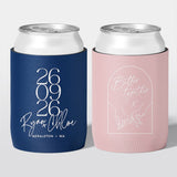 Personalised wedding stubby holder, The Stack design, multiple colours, The Cheers Co Australia,Modern, Minimal, Bold,