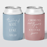 Wedding stubby holder, The Wedding design, assorted colours, The Cheers Co