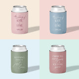 Wedding stubby holder, The Wedding design, assorted colours, The Cheers Co